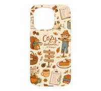 Cozy Autumn Pumpkin Patch Scarecrow Collage Squirrel Fall Case for iPhone 15 Pro