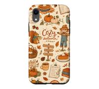 Cozy Autumn Pumpkin Patch Scarecrow Collage Squirrel Fall Case for iPhone XR