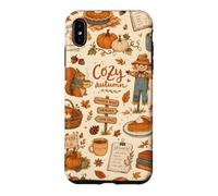 Cozy Autumn Pumpkin Patch Scarecrow Collage Squirrel Fall Case for iPhone XS Max