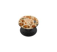 Cozy Autumn Pumpkin Patch Scarecrow Collage Squirrel Fall PopSockets Adhesive PopGrip
