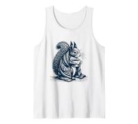 Cozy Autumn Squirrel Tea, Winter Woodland Animal Tank Top