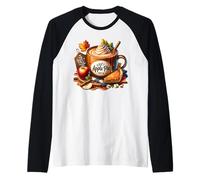 Cozy Autumn Stuff with Apple Pie Coffee Mug for Fall Teacher Raglan Baseball Tee