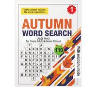 Cozy Autumn Word Search for Adults: Large Print Fall Puzzles for Adults & Seniors • Cozy Autumn Themes, Harvest Foods, Leaves, Festivals, Pumpkin ... (Big Autumn Word Search for Adults Series)