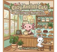 Cozy Axolotl Café: A Cute Axolotl Coloring Book for Adults: Kawaii Baking, Sweet Treats, Tiny Animal Friends, and Relaxing Cozy Scenes (Cute & Cozy Axolotl Friends Coloring Book)