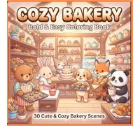 Cozy Bakery: Bold & Easy Coloring Book for Adults & Teens | Cute Bakery Animals, Sweet Treats & Relaxing Coloring Pages