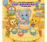 Cozy Bakery Days: A Cute and Cozy Coloring Book for Kids Ages 3-8 Featuring Adorable Animal Friends Baking, Decorating Sweet Treats, and Sharing Bakery Adventures (Tiny Animal Adventures)