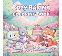 Cozy Baking Coloring Book: Cute Kawaii Animals, Cakes & Sweets for Relaxation and Fun