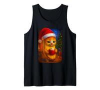 Cozy Banana Cat Christmas Meme Cute Xmas Kitty Tank Top