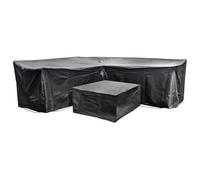 Cozy Bay Furniture Acorn EZBreathe Corner L Shape Patio Set Cover in Black Cozy Bay Furniture Black