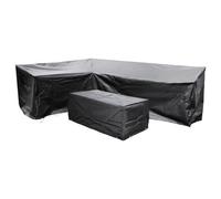 Acorn EZBreathe Left L Shape Patio Set Cover in Black Cozy Bay Furniture Black One Size