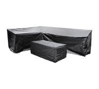 Acorn EZBreathe Left L Shape Patio Set Cover in Black Cozy Bay Furniture Black One Size