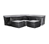 Cozy Bay Furniture EZBreathe Malta 8 Seat Twin Stool Furniture Set Cover in Black Cozy Bay Furniture Black