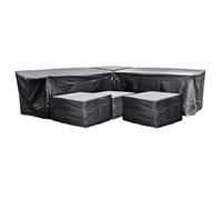 Cozy Bay EZBreathe Malta 8 Seat Twin Stool Furniture Set Cover in Black