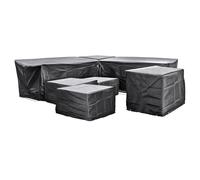 Cozy Bay EZBreathe Malta 9 Seat Twin Stool Furniture Set Cover in Black