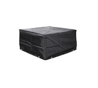 Cozy Bay EZBreathe Malta Footstool Cover in Black - Outdoor Furniture Protector Rain Cover, Breathable Membrane Technology, UV and Weather Resistant Ripstop Fabric
