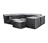 Cozy Bay Furniture EZBreathe Malta 10 Seat Furniture Set Cover in Black Cozy Bay Furniture Black