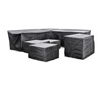 Cozy Bay Furniture EZBreathe Malta 9 Seat Twin Stool Furniture Set Cover in Black Cozy Bay Furniture Black