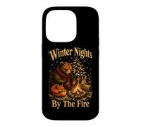 Cozy Bear Winter Nights By The Fire Vintage Case for iPhone 14 Pro