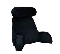 Cozy Bed Reading Pillow with Neck Roll Armrests & Back Support - Versatile Sofa Floor Bed & Seat Cushion for Relaxation while Watching TV (Black 75x55 cm)