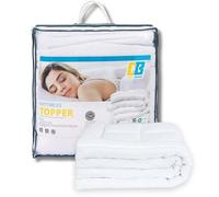 Cozy Bedding Mattress Topper King Size Bed- 4 Inches/10 cm Extra Thick Heavy Fill 850GSM Poly-Cotton Quilted Firm Mattress Topper with Elasticated Straps - Breathable and Machine Washable - King Size