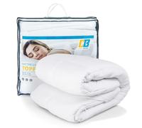 Cozy Bedding Super King Mattress Topper- 4 Inches/10 cm Extra Thick Heavy Fill 850GSM Poly-Cotton Quilted Firm Mattress Topper with Elasticated Straps - Breathable and Machine Washable - Super King