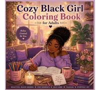cozy black girl coloring book for adults: Relaxing and Stress-Relieving Coloring Pages Featuring Beautiful Black Women, Cozy Moments, Self-Care, Fashion, and Everyday Joy
