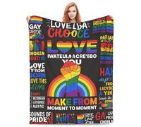 Cozy Blanket Gay Pride Throw Blanket for Bed Soft Cozy Fluffy Couch Blankets Fleece Blanket Throw Gifts for Women Men Girls Boys,Lightweight Warm Plush Fleece Blanket for Couch50 X40