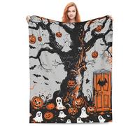 Cozy Blanket Spooky Woods Throw Blanket for Bed Soft Cozy Fluffy Couch Blankets Fleece Blanket Throw Gifts for Women Men Girls Boys,Lightweight Warm Plush Fleece Blanket for Couch60 X50