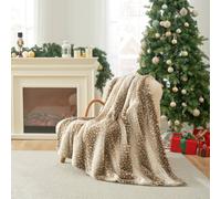 Cozy Bliss Luxury Faux Fur Throw Blanket Animal Striped Print, Non Shedding Double Sided Sherpa Blankets Super Soft Fluffy Thick Warm Throws Home Decor for Couch Bed Sofa Women (Brown, 60x80 Inches)