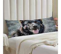 Cozy Body Pillow Cover for Side Sleepers & Pregnancy 20x54 Inch Soft Microfiber German Shepherd Dog Pillowcase with Hidden Zipper Breathable Bed Sofa Couch Pillow Protector Bedroom Decor
