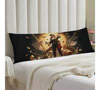 Cozy Body Pillow Cover for Side Sleepers & Pregnancy 20x54 Inch Soft Microfiber Pirate Golden Treasure Pillowcase with Hidden Zipper Breathable Bed Sofa Couch Pillow Protector Bedroom Decor