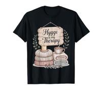 Cozy Boho Aesthetic Coffee Tea Womens Hygge is My Therapy T-Shirt