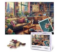 Cozy Boho Studio Indoor Puzzle - 1000 Piece Puzzles Large Format ，1000 Pieces Jigsaw Puzzles for Adults ， 1000 Piece Jigsaw Puzzle Perfect Interlocking Fit Ideal for Adults