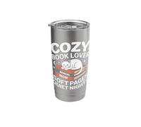 Cozy Book Lover Bengal Mom Soft Pages Quiet Nights Stainless Steel Insulated Tumbler