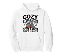 Cozy Book Lover Maine Coon Mom Soft Pages Quiet Nights Pullover Hoodie