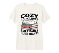 Cozy Book Lover Persian Mom Soft Pages Quiet Nights Premium T-Shirt