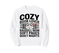 Cozy Book Lover Ragdoll Mom Soft Pages Quiet Nights Sweatshirt