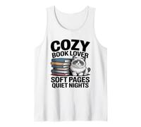 Cozy Book Lover Ragdoll Mom Soft Pages Quiet Nights Tank Top