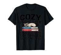 Cozy Book Lover Siamese Mom Soft Pages Quiet Nights T-Shirt