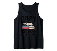 Cozy Book Lover Siamese Mom Soft Pages Quiet Nights Tank Top