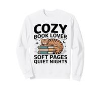 Cozy Book Lover Soft Pages Quiet Nights Sweatshirt