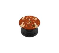 Cozy Bookish Goose Fall Autumn Leaves Orange Cute Pattern PopSockets Adhesive PopGrip