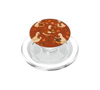 Cozy Bookish Goose Fall Autumn Leaves Orange Cute Pattern PopSockets PopGrip for MagSafe
