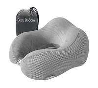 Cozy BoSpin Travel Pillow - Neck Pillow for Traveling, Memory Foam Portable Support Pillow,Comfortable and Lightweight Quick Pack for Camping,Sleeping Rest Cushion (gray)
