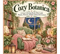 Cozy Botanica: A Cozy Coloring Book Filled with Plants, Flowers, Books & Peaceful Corners