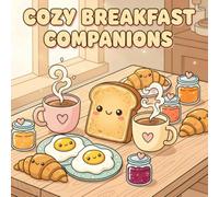 Cozy Breakfast Companions: A Bold & Easy Coloring Book of Smiling Toasts, Kawaii Coffee, and Hygge Mornings