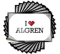 Cozy Bumper Aesthetic Decals, Funny Bathroom Decor Cute Pattern Design for Adulting Notebook | Helmet Removable Vinyl I Love Algren(8X12CM)