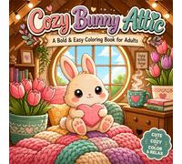 Cozy Bunny Attic - Coloring Book for Adults: Stress-Reducing Coloring Pages Featuring CUTE Animals in a Cozy Attic in a Cute Cottage