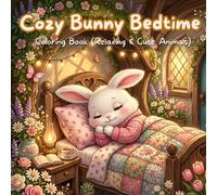 Cozy Bunny: Cute Bedtime Scenes Coloring Book for Adults and Teens | 40 Bold & Easy Relaxing Pages Featuring Adorable Bunny, Sweet Dreams, and Cozy Moments