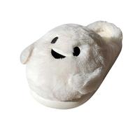 Cozy Bunny Open-Toe Slippers for Women and Men, Warm Winter Indoor Shoes with Soft Plush Lining and Non-Slip Sole, Cute Rabbit Design for Home Relaxation and Gift Giving (White, 7)